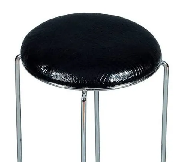 Black_Foam_Cushion_Fixed_Stool_|_30_X_55_X_48_Cm