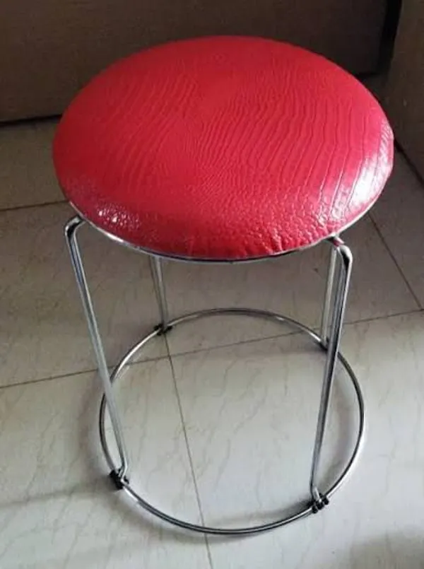 Red_Foam_Cushion_Fixed_Stool_|_30_X_55_X_48_Cm