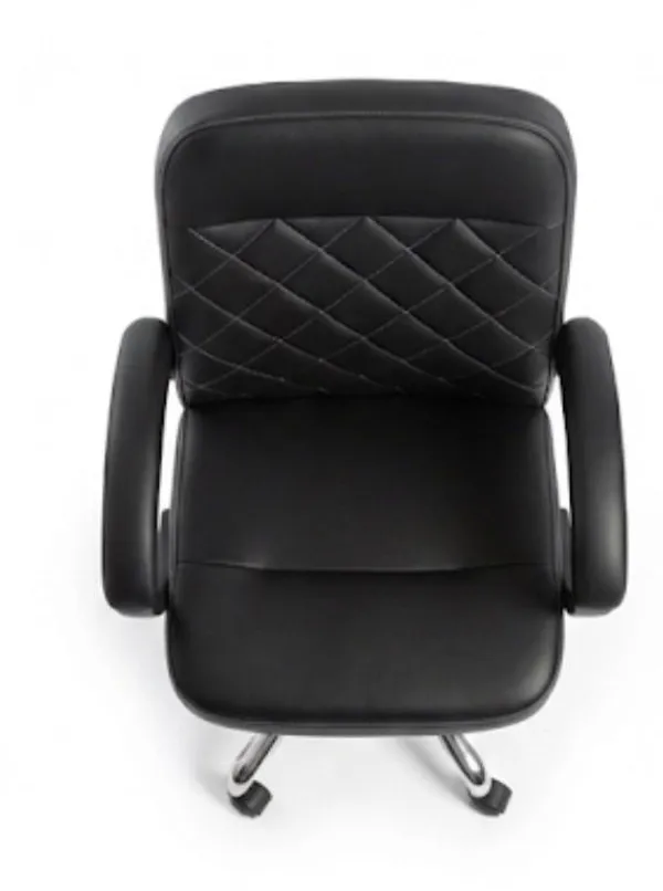 Black_Foam_Armour_And_Leather_Cushion_Revolving_Chair_|_45_X_52_X_40_Cm