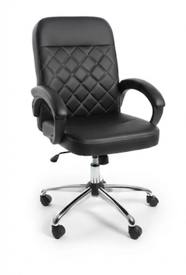 Black_Foam_Armour_And_Leather_Cushion_Revolving_Chair_|_45_X_52_X_40_Cm