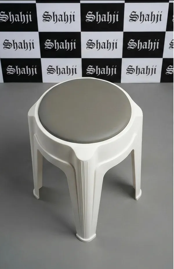 Grey_Foam_Cushion_Stool_|_15_X_15_X_50.8_Cm