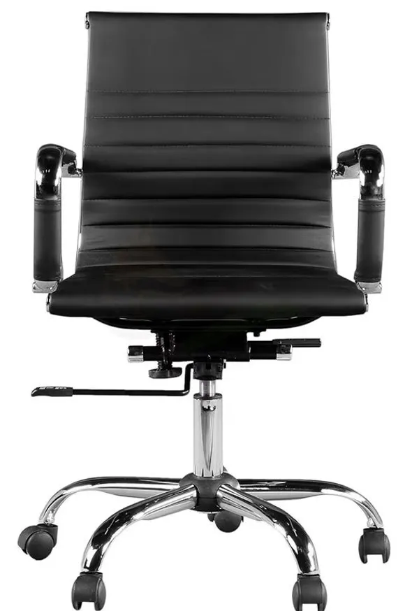 Black_Pu_Sleek_Leather_Executive_Doctor_Staff_Office_Chair_|_60D_X_60W_X_94H_Cm