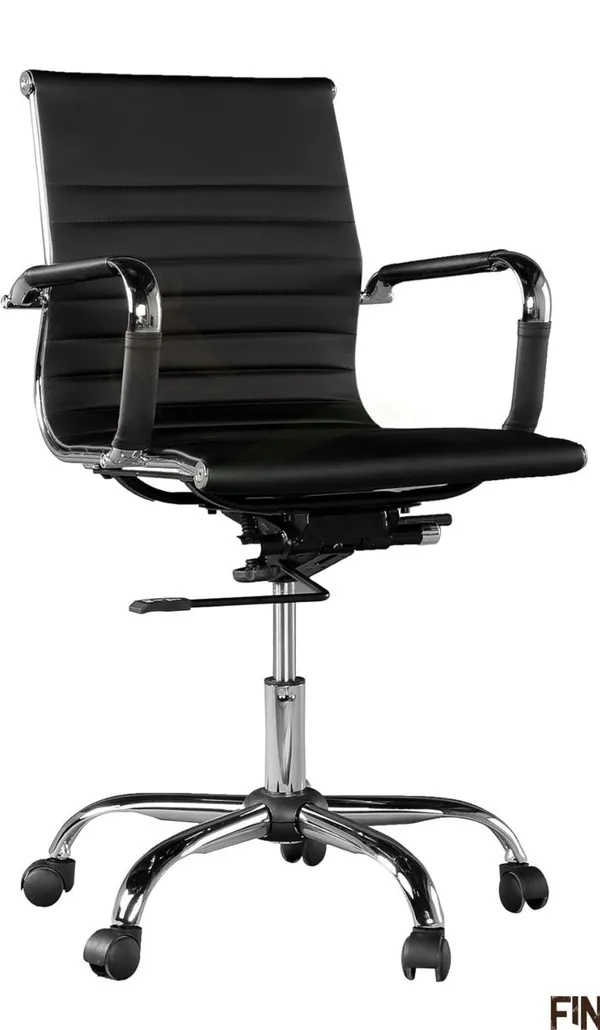 Black_Pu_Sleek_Leather_Executive_Doctor_Staff_Office_Chair_|_60D_X_60W_X_94H_Cm