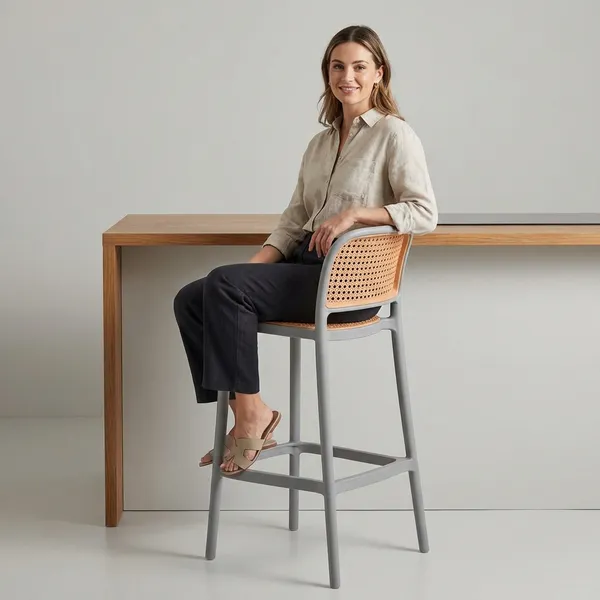 Grey_Fibre_And_Net_Fixed_Bar_Stool_|_46_X_50_X_76.2_Cm