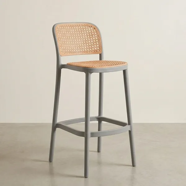 Grey_Fibre_And_Net_Fixed_Bar_Stool_|_46_X_50_X_76.2_Cm