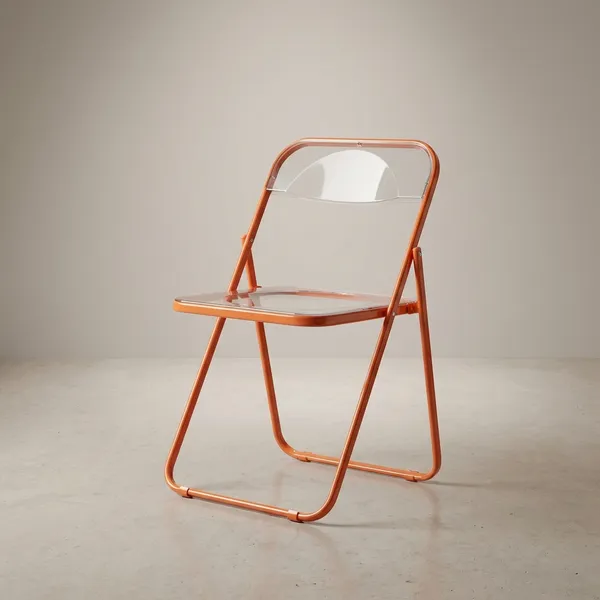 Orange_Fibre_And_Acrylic_Folding_Chair_|_46_X_56_X_58_Cm