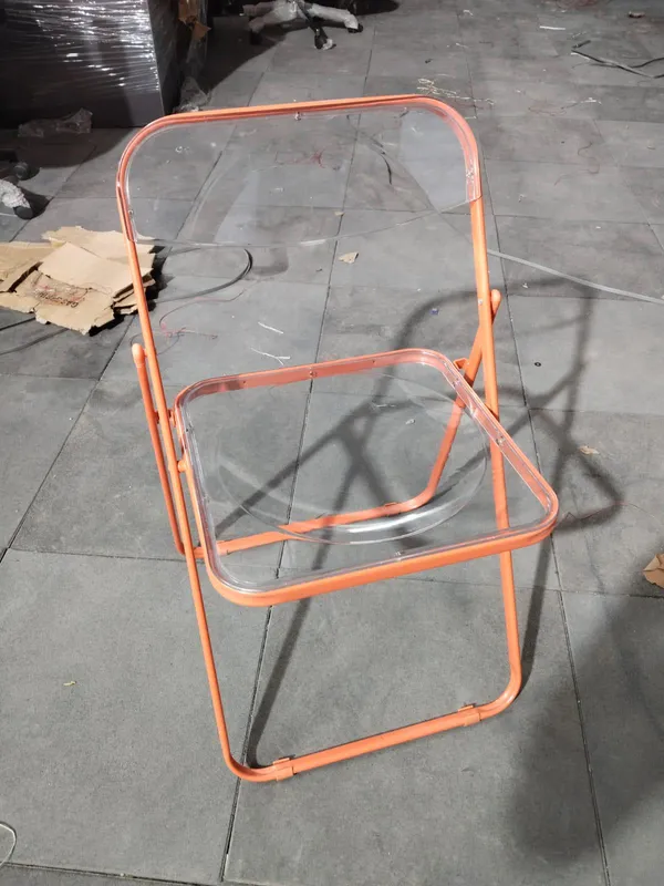 Orange_Fibre_And_Acrylic_Folding_Chair_|_46_X_56_X_58_Cm