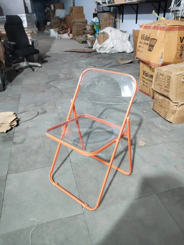 Orange_Fibre_And_Acrylic_Folding_Chair_|_46_X_56_X_58_Cm