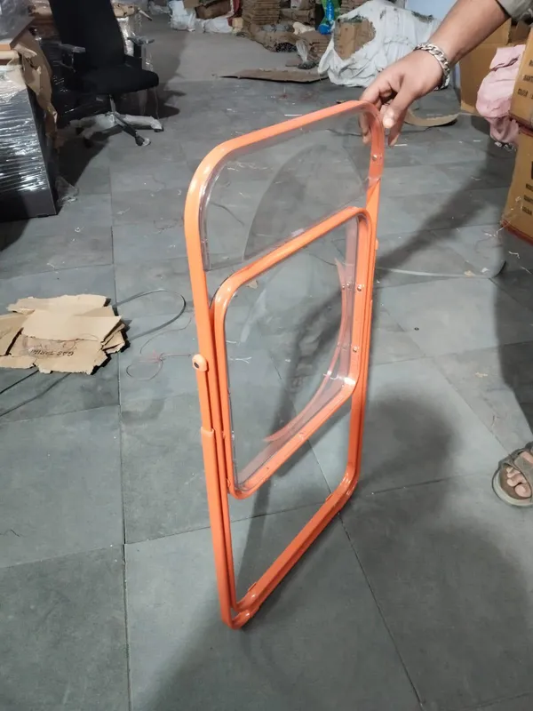 Orange_Fibre_And_Acrylic_Folding_Chair_|_46_X_56_X_58_Cm
