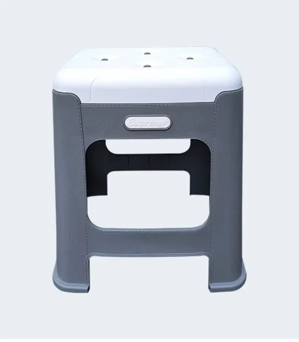 Grey_Pvc_Supreme_Stool_|_35_X_35_X_46_Cm