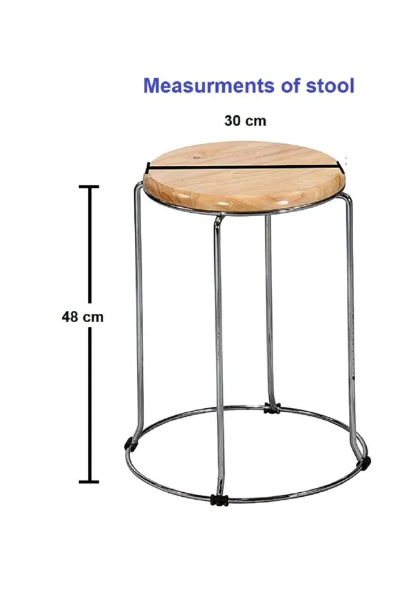 Brown_Ply_And_Steel_Stool_|_39_X_30_X_48_Cm