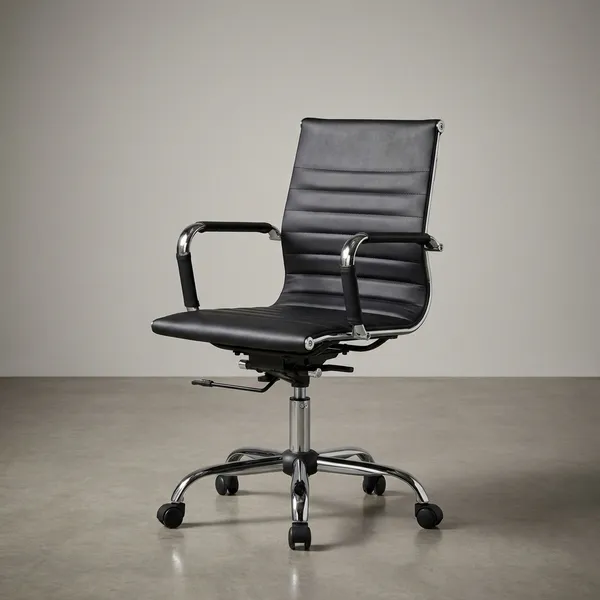 Black_Pu_Sleek_Leather_Executive_Doctor_Staff_Office_Chair_|_60D_X_60W_X_94H_Cm