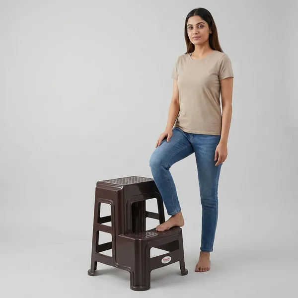 Brown_Pvc_Step_Stool_|_47_X_46_X_62_Cm
