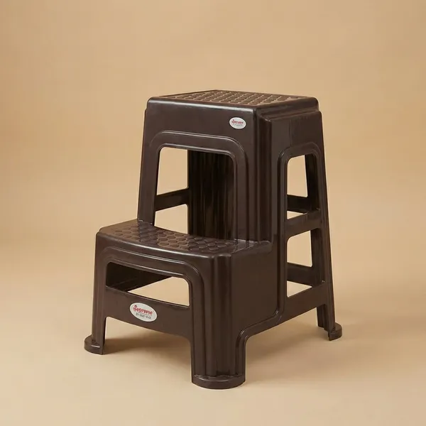 Brown_Pvc_Step_Stool_|_47_X_46_X_62_Cm