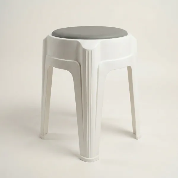 Grey_Foam_Cushion_Stool_|_15_X_15_X_50.8_Cm