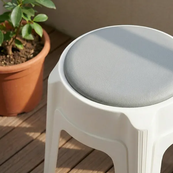 Grey_Foam_Cushion_Stool_|_15_X_15_X_50.8_Cm
