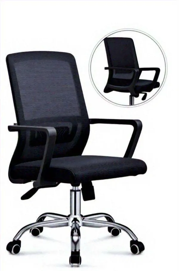 Black_Foam_And_Net_Study_Office_Revolving_Chair_|_38_X_40_X_41_Cm