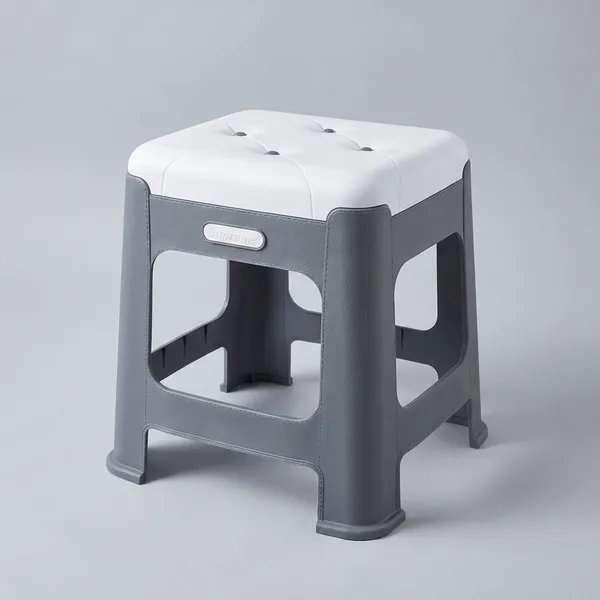 Grey_Pvc_Supreme_Stool_|_35_X_35_X_46_Cm