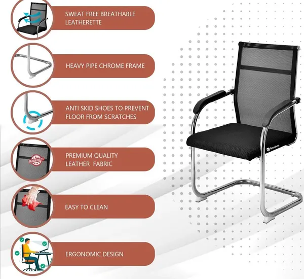 Black_Net_And_Foam_Visitor_Chair_|_46.99_X_49.53_X_91_Cm
