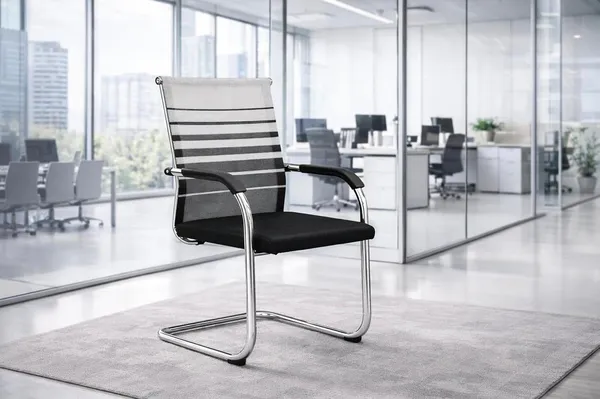 Grey_Net_And_Foam_Visitor_Chair_|_50_X_45.7_X_89_Cm