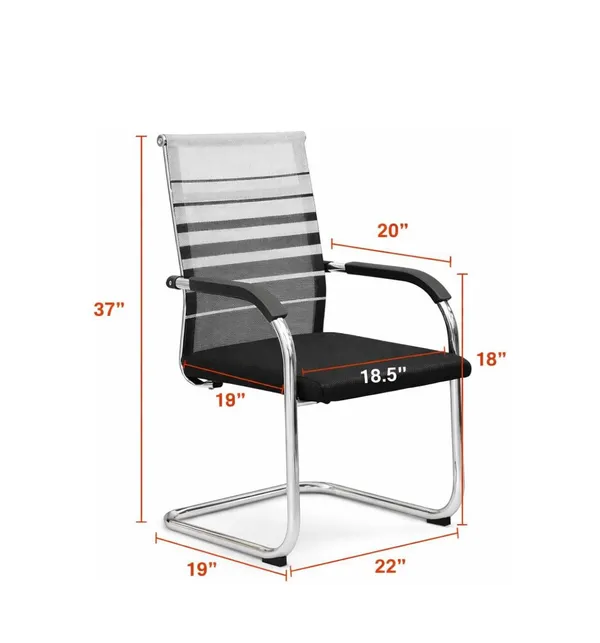 Grey_Net_And_Foam_Visitor_Chair_|_50_X_45.7_X_89_Cm