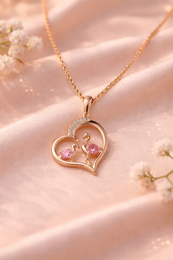 Ilanja_Gold_Flamingo_Heart_Pendant_for_Women