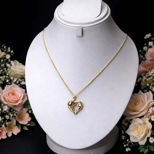 ILANJA_Gold_Tone_Dolphin_Love_Pendant_for_Women