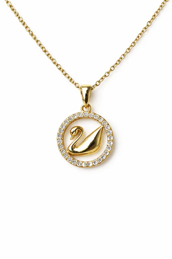 Ilanja_Gold_Swan_Circle_Pendant_for_Women