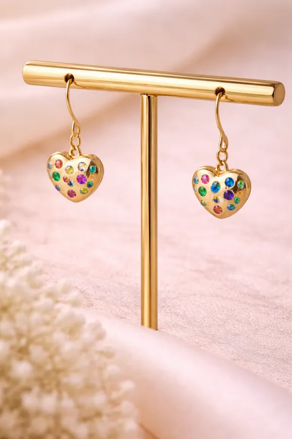 Ilanja_Gold-Tone_Rainbow_Heart_Stud_Earrings_for_Women