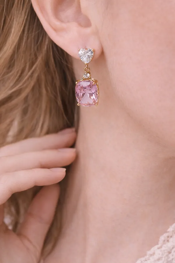 ILANJA_Golden_Pink_Heart_Drop_Earrings_for_Women