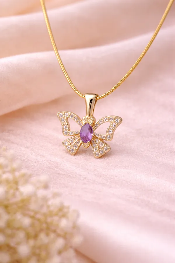 Amethyst_Butterfly_Elegance_Pendant_&_Earrings_Set_18KT_GOLD_PLATED_|_ANTITARNISH__|_WATERPROOF_|_MODERN_STYLE|_