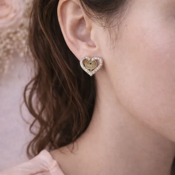 ILANJA_Sparkle_Heart_Studs_For_Women_________18KT_GOLD_PLATED_|_ANTITARNISH__|_WATERPROOF_|_MODERN_STYLE|_