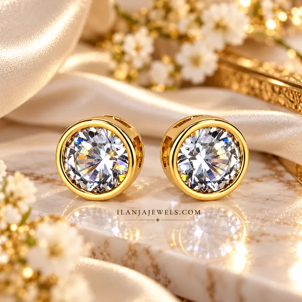 Celeste_Gold_Halo_Stud_FOR_WOMEN__18KT_GOLD_PLATED_FINISH|ANTITARNISH_|WATERPROOF|MODERN_STYLE_DAILY_WEAR