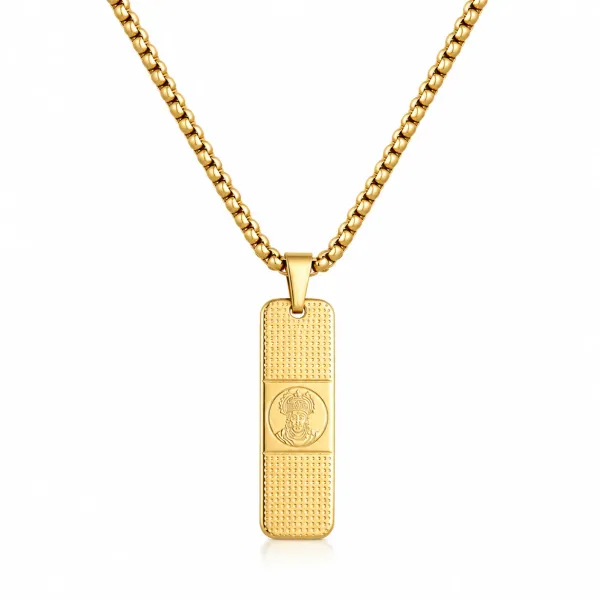 HANUMAN_PENDANT_WITH_DOTTED_PATTERN_|_18KT_GOLD_PLATED__|_ANTITARNISH_|WATERPROOF|MODERN_STYLE_|DAILY_WEAR|STANILESS_STEEL_