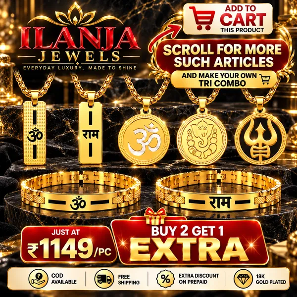 HANUMAN_PENDANT_WITH_DOTTED_PATTERN_|_18KT_GOLD_PLATED__|_ANTITARNISH_|WATERPROOF|MODERN_STYLE_|DAILY_WEAR|STANILESS_STEEL_