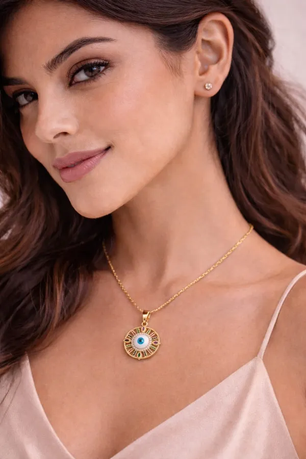 Ilanja_Gold-Toned_Evil_Eye_Decorative_Disc_Necklace