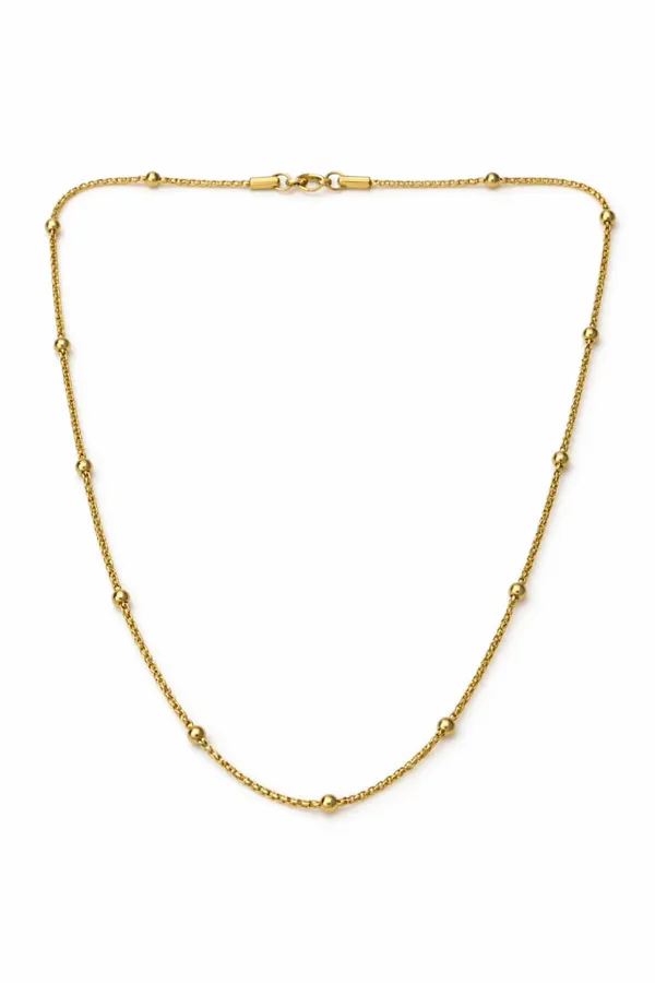 Ilanja_Gold-Toned_Beaded_Chain_Necklace