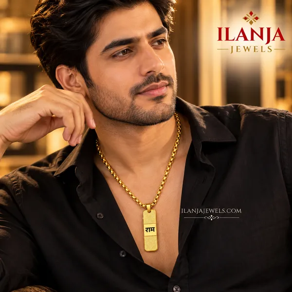 SHREE_RAM__DOTTED_CHAIN_PENDANT_FOR_MEN_AND_WOMEN_|_18_K_GOLD_PLATED_|ANTITARNISH_|_WATERPROOF_|DAILY_WEAR_|_MODERN_STYLE__|
