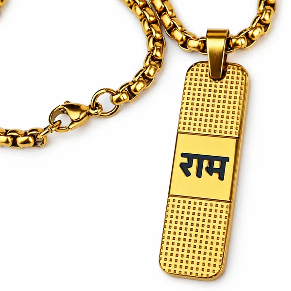 SHREE_RAM__DOTTED_CHAIN_PENDANT_FOR_MEN_AND_WOMEN_|_18_K_GOLD_PLATED_|ANTITARNISH_|_WATERPROOF_|DAILY_WEAR_|_MODERN_STYLE__|