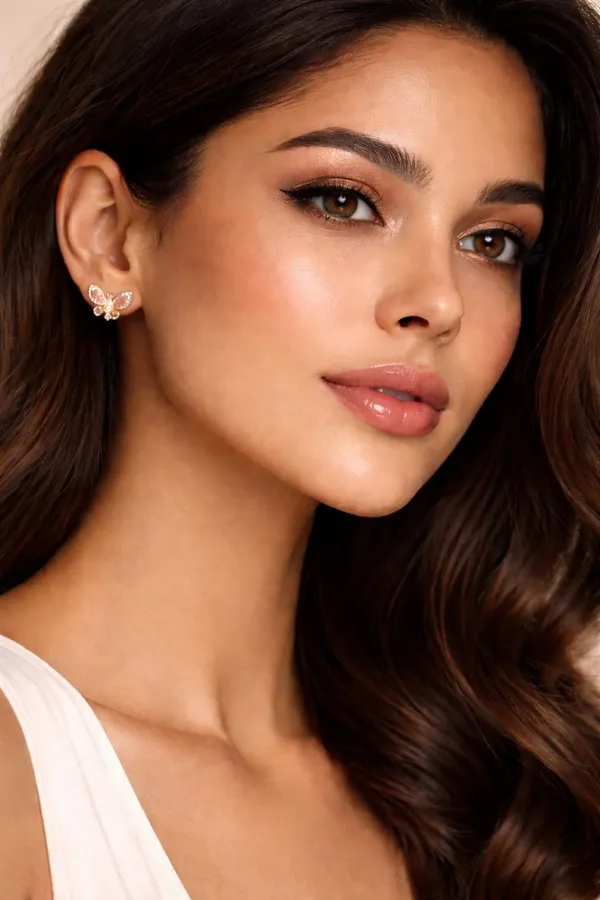 Ilanja_Gold-Tone_Butterfly_Stud_Earrings