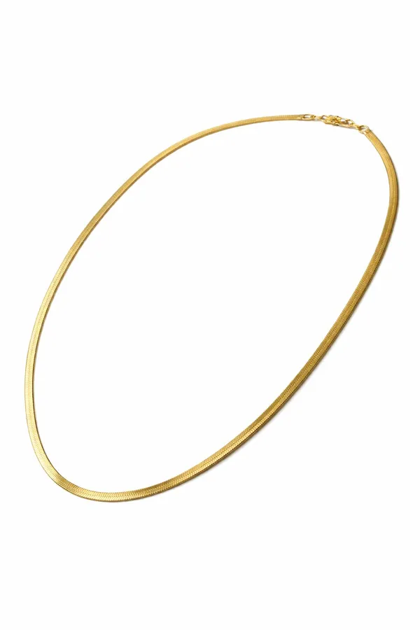 Ilanja_Gold-Tone_Flat_Snake_Chain_Choker_Necklace_for_Women