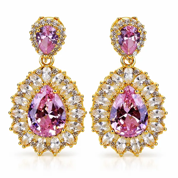 Ilanja_Rainbow_Heart_Rose_Gold_Tone_Drape_Earrings_for_Women