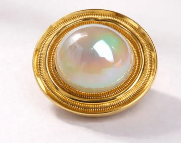 Ilanja_Gold-Tone_Opal_Stone_Saturn_Adjustable_Ring