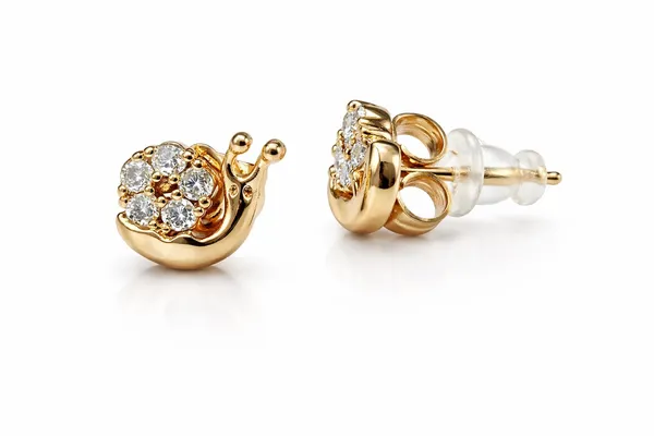 Golden_Snail_Crystal_Stud_Earrings____18KT_GOLD_PLATED_|_ANTITARNISH__|_WATERPROOF_|_MODERN_STYLE|_