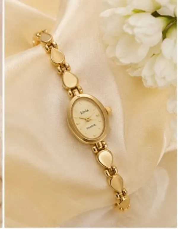 Rivorah_Premium_Women's_Gold-Tone_Analog_Bracelet_Watch
