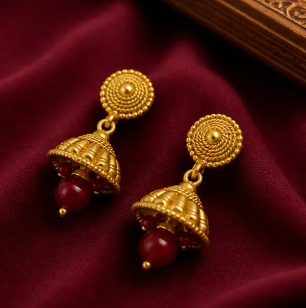 Rivorah_Gold_plated__Ghungroo_Jhumki