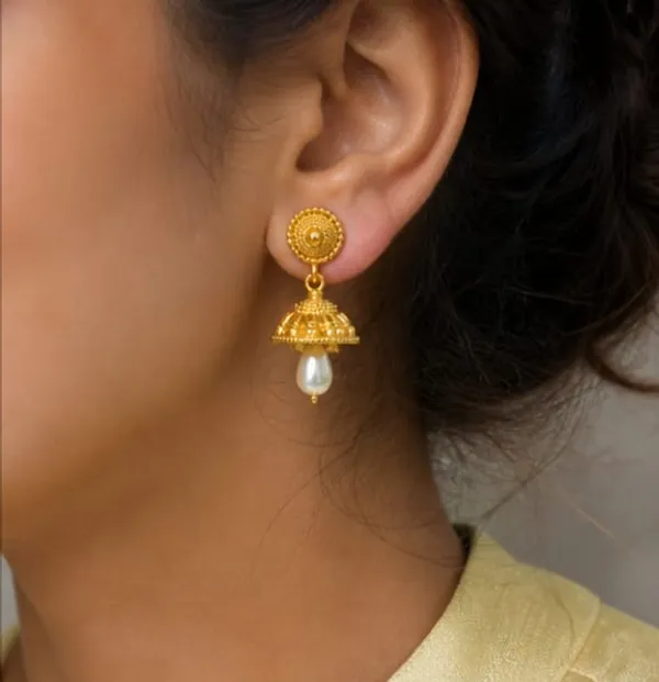 Rivorah_Gold_plated__Ghungroo_Jhumki