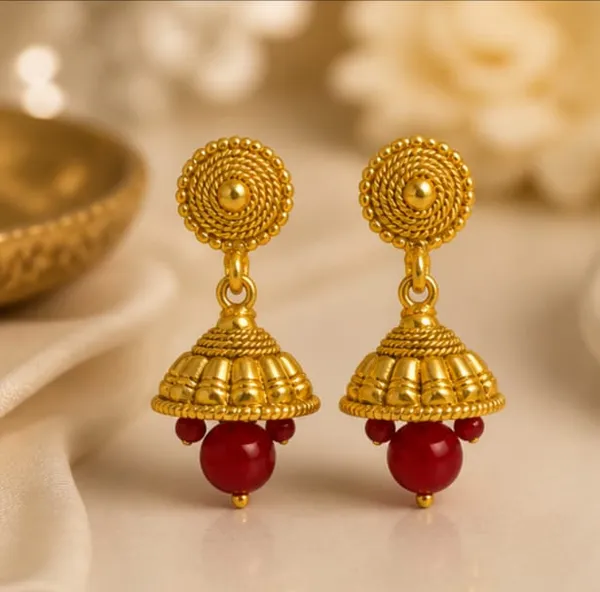 Rivorah_Gold_plated__Ghungroo_Jhumki