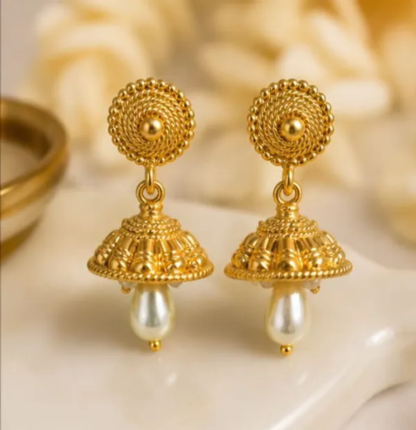 Rivorah_Gold_plated__Ghungroo_Jhumki