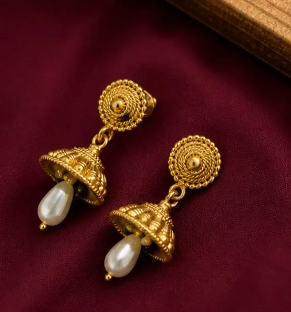 Rivorah_Gold_plated__Ghungroo_Jhumki